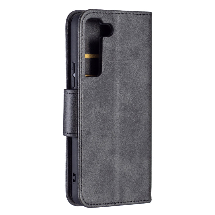 For Samsung Galaxy S22 5G Retro Lambskin Texture Pure Color Horizontal Flip Leather Phone Case with Holder & Card Slots & Wallet & Lanyard