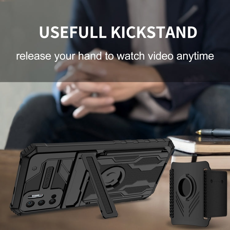 For Xiaomi Redmi Note 10 5G Armor Wristband Phone Case