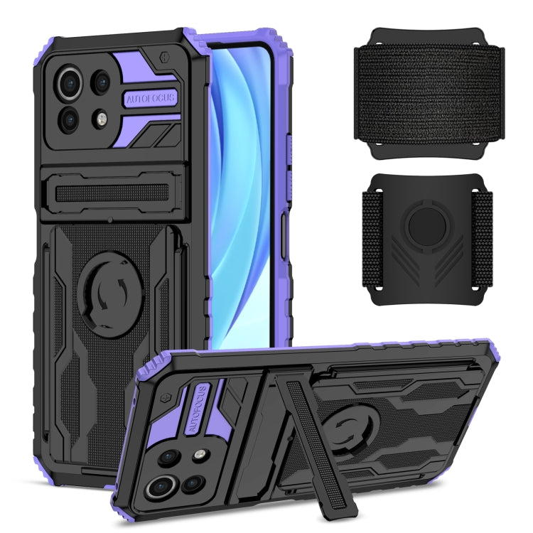 For Xiaomi Mi 11 Lite Armor Wristband Phone Case
