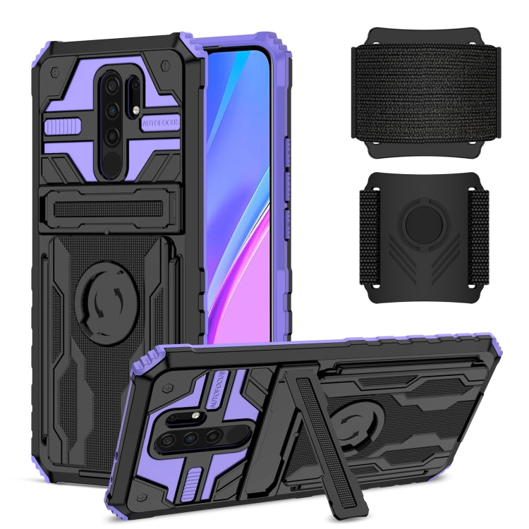 For Xiaomi Redmi 9 Armor Wristband Phone Case