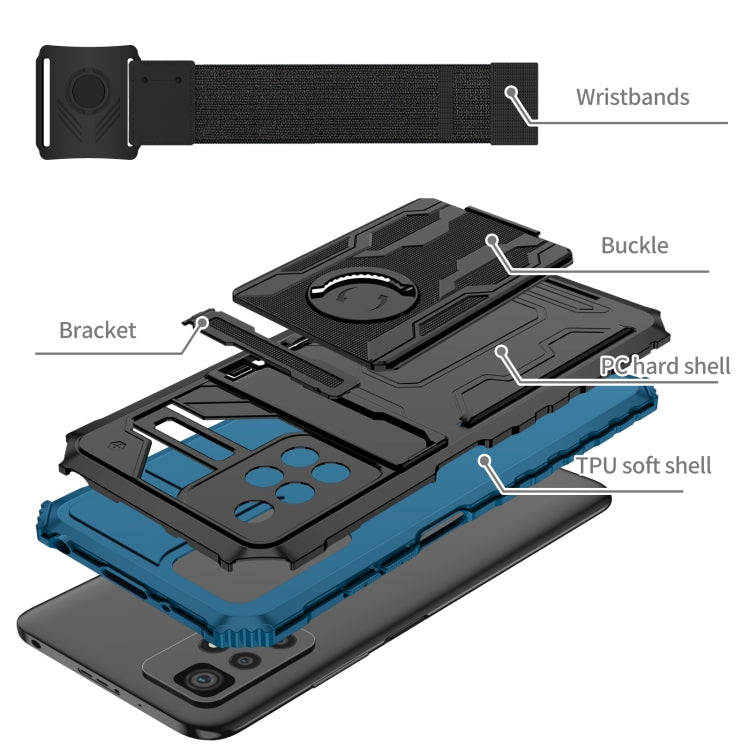 For Xiaomi Redmi 10 Armor Wristband Phone Case