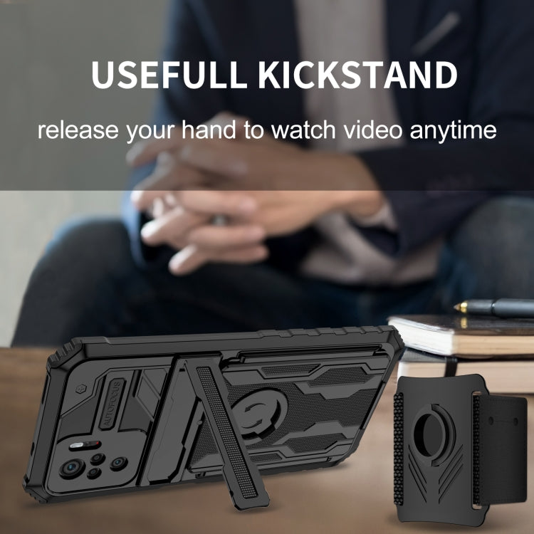 For Xiaomi Redmi Note 10 4G Armor Wristband Phone Case