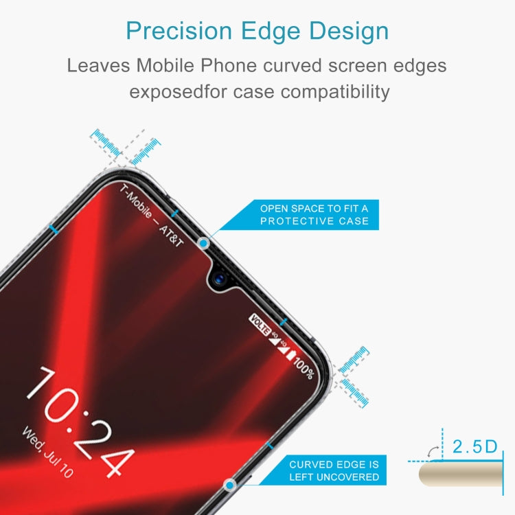 10 PCS 0.26mm 9H 2.5D Tempered Glass Film For Umidigi X