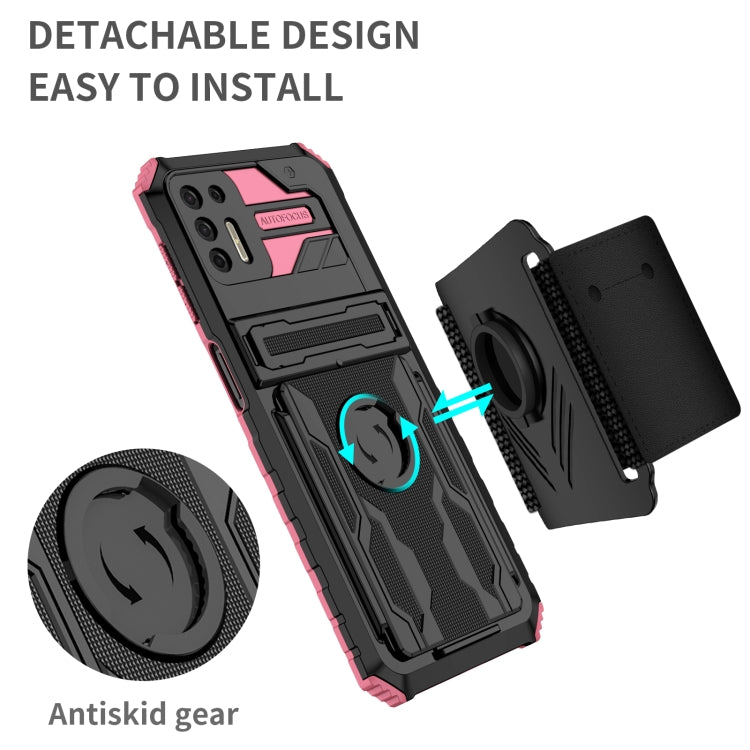 For Motorola Moto G9 Plus Armor Wristband Phone Case
