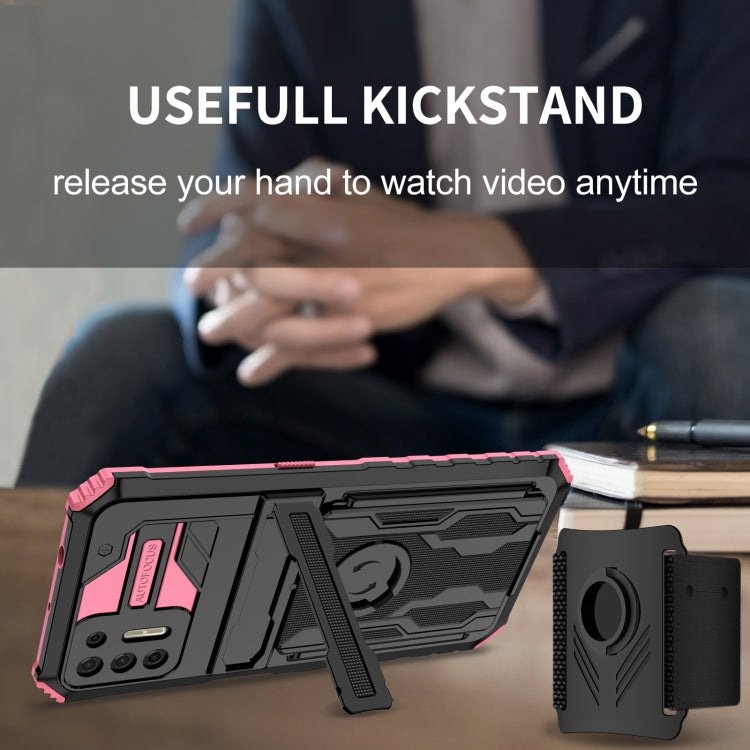 For Motorola Moto G9 Plus Armor Wristband Phone Case