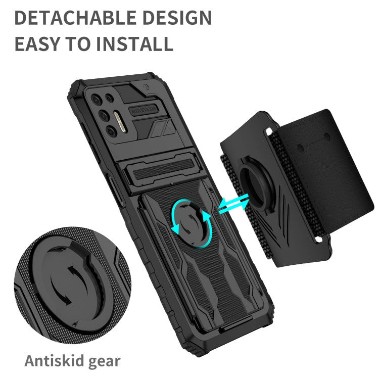 For Motorola Moto G9 Plus Armor Wristband Phone Case