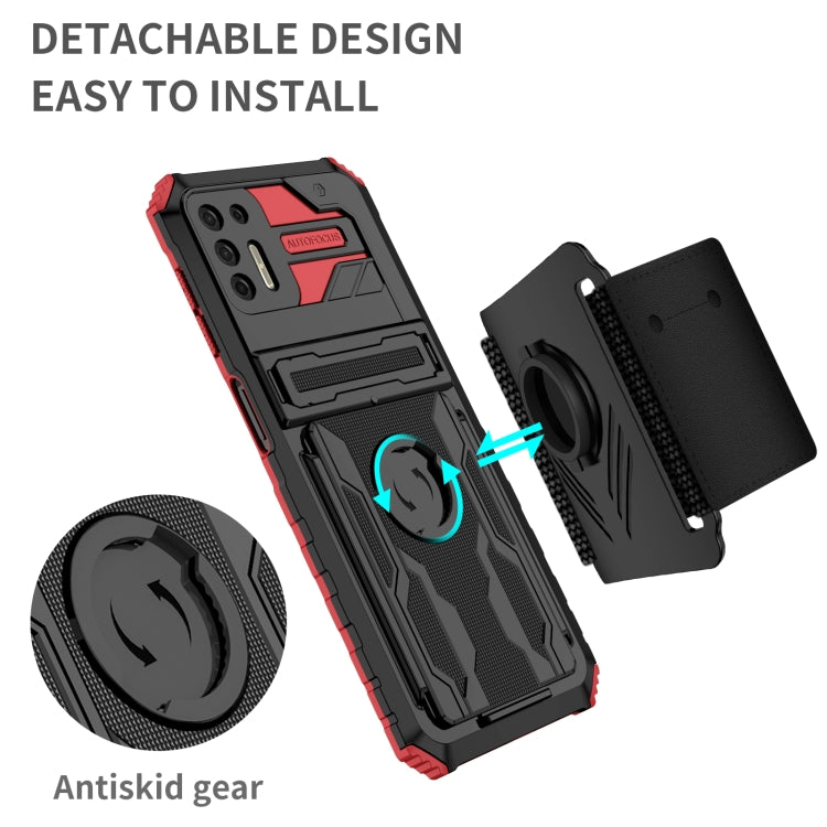 For Motorola Moto G9 Plus Armor Wristband Phone Case