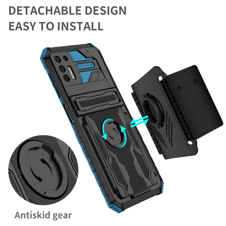 For Motorola Moto G9 Plus Armor Wristband Phone Case