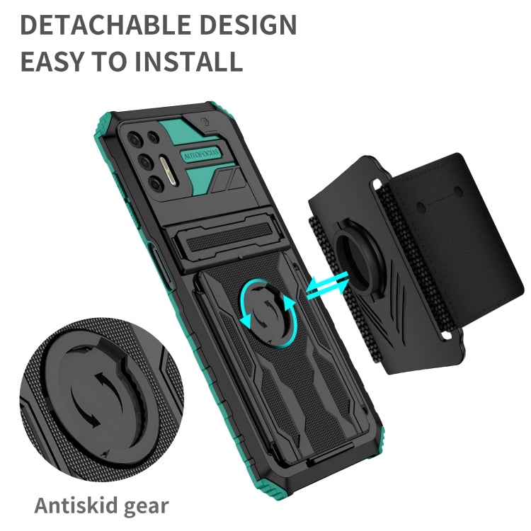For Motorola Moto G9 Plus Armor Wristband Phone Case