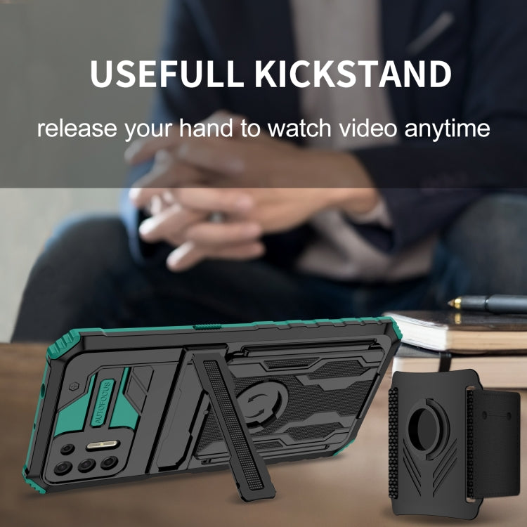 For Motorola Moto G9 Plus Armor Wristband Phone Case