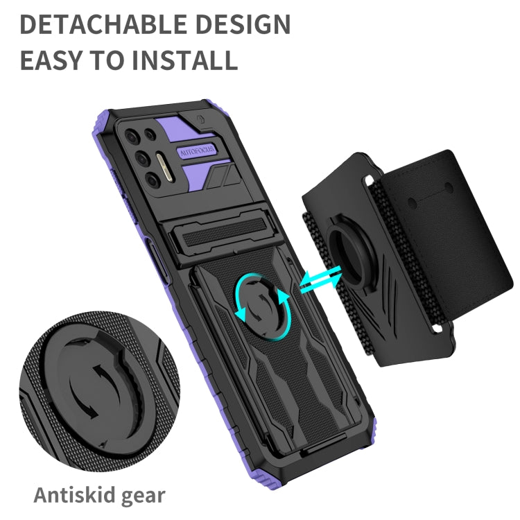 For Motorola Moto G9 Plus Armor Wristband Phone Case