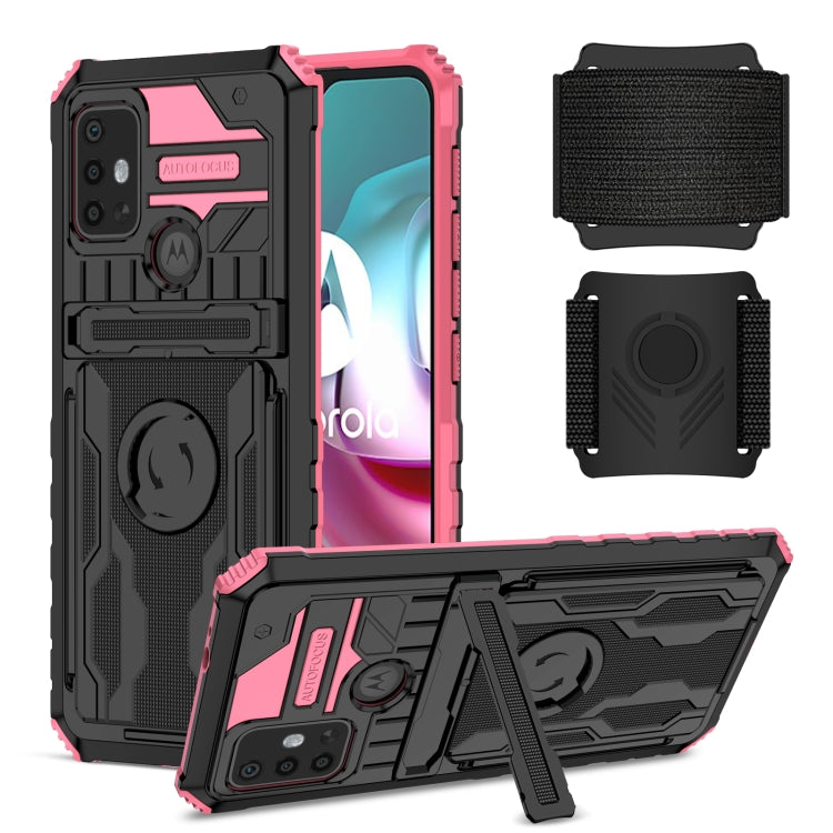 For Motorola Moto G30 Armor Wristband Phone Case