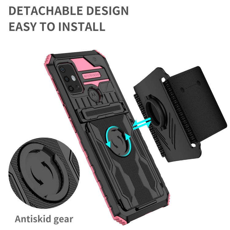 For Motorola Moto G30 Armor Wristband Phone Case