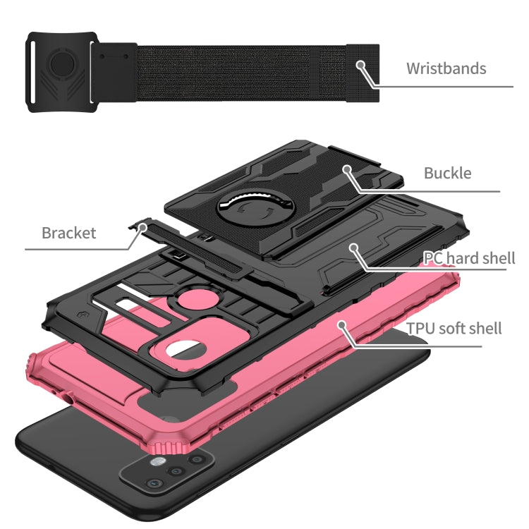 For Motorola Moto G30 Armor Wristband Phone Case