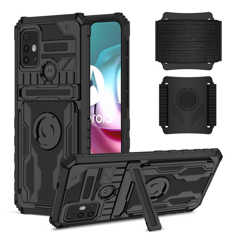 For Motorola Moto G30 Armor Wristband Phone Case