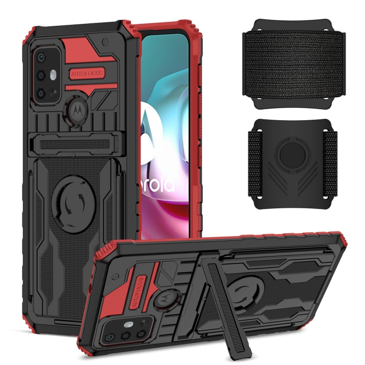 For Motorola Moto G30 Armor Wristband Phone Case