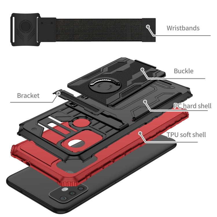 For Motorola Moto G30 Armor Wristband Phone Case