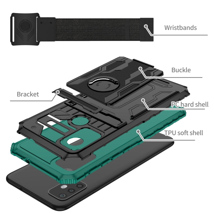 For Motorola Moto G30 Armor Wristband Phone Case
