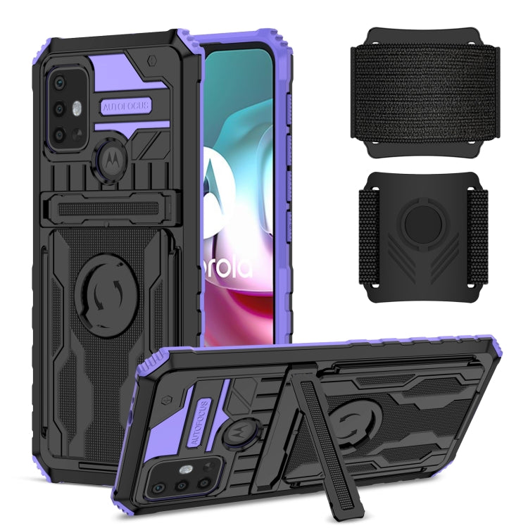 For Motorola Moto G30 Armor Wristband Phone Case