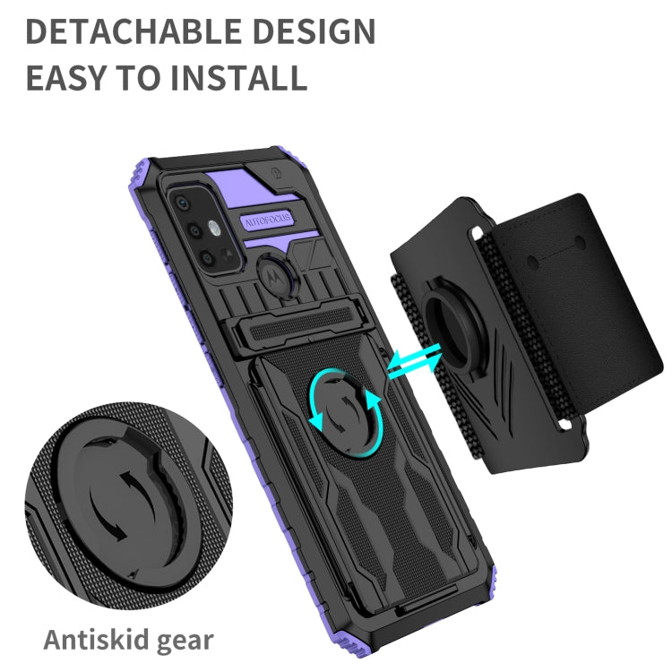 For Motorola Moto G30 Armor Wristband Phone Case