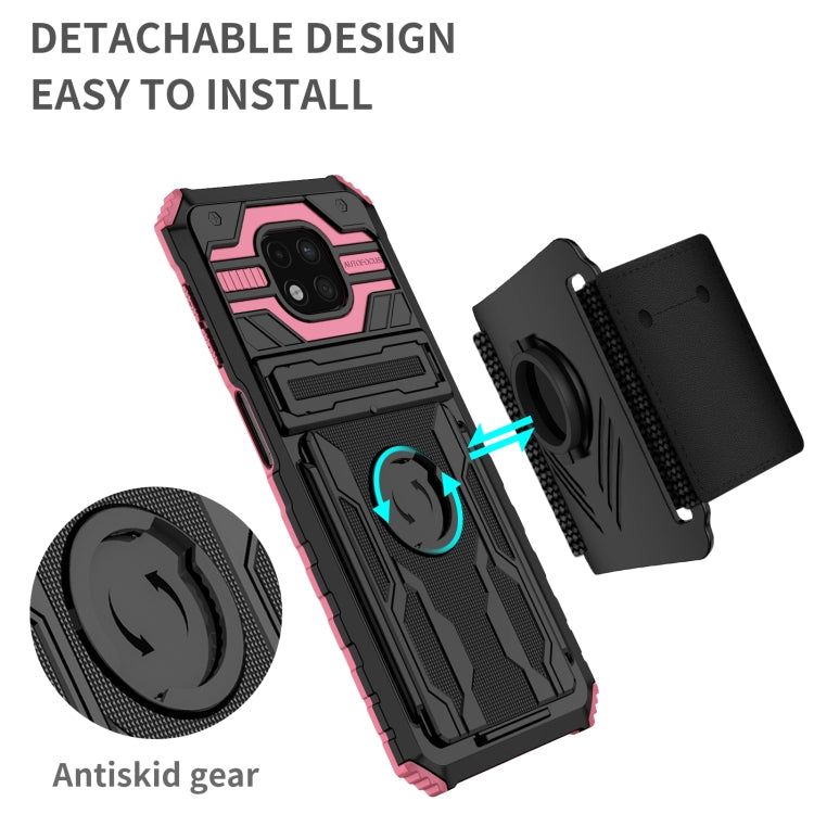 For Motorola Moto G Power 2021 Armor Wristband Phone Case