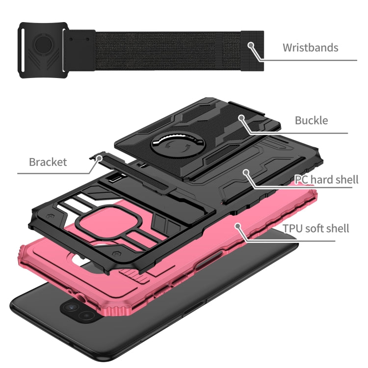 For Motorola Moto G Power 2021 Armor Wristband Phone Case