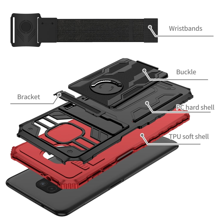 For Motorola Moto G Power 2021 Armor Wristband Phone Case