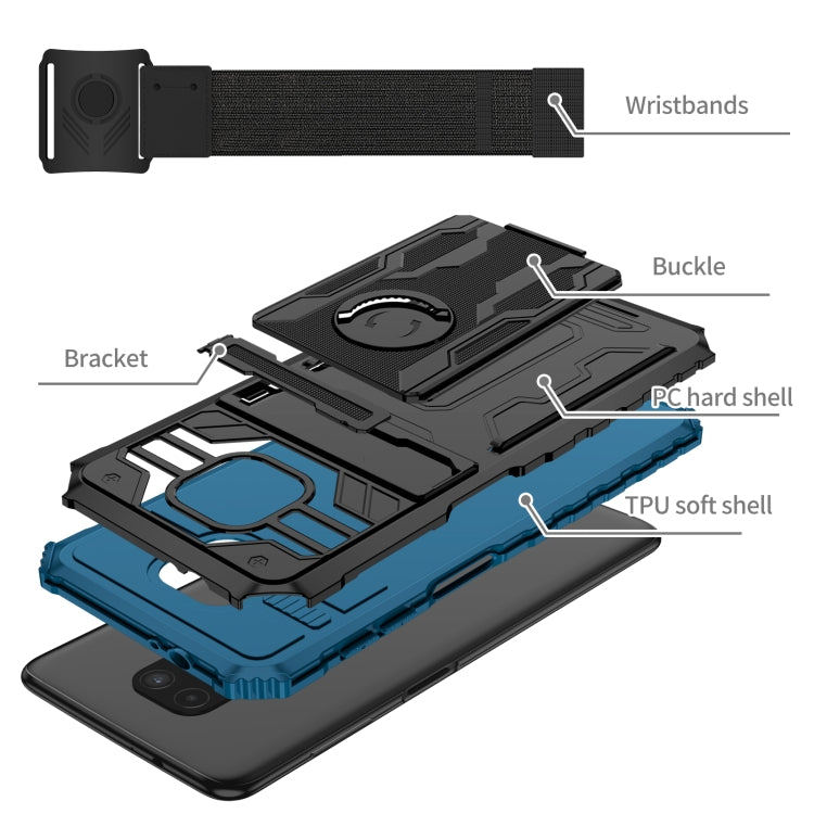 For Motorola Moto G Power 2021 Armor Wristband Phone Case