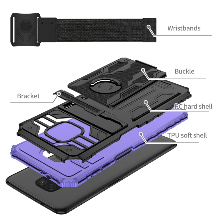 For Motorola Moto G Power 2021 Armor Wristband Phone Case