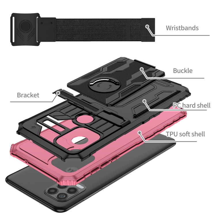 For Motorola Moto G Stylus 5G Armor Wristband Phone Case