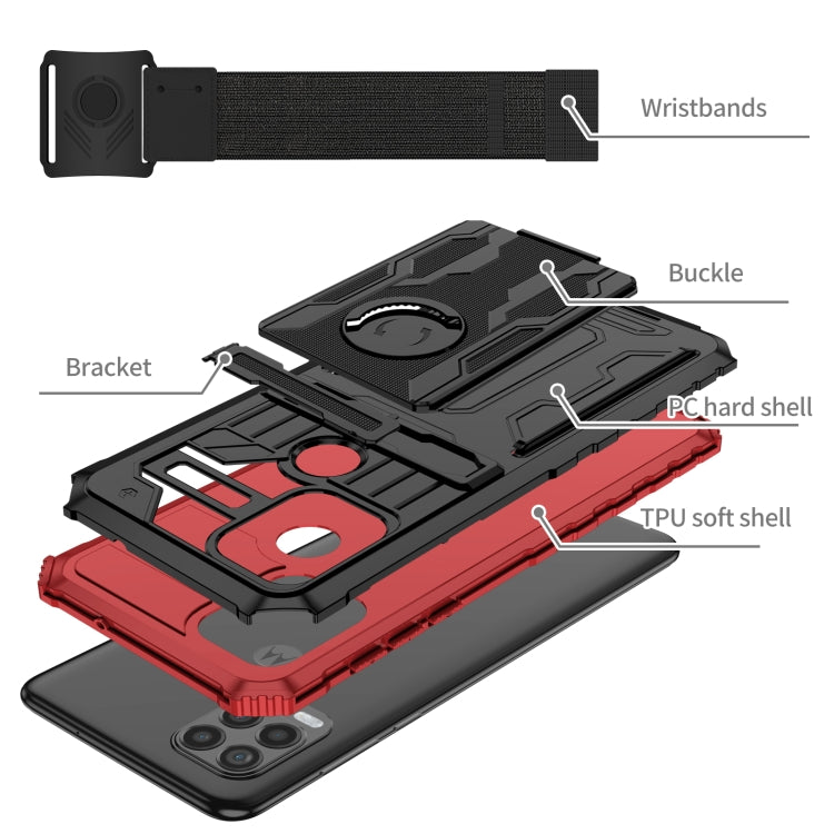 For Motorola Moto G Stylus 5G Armor Wristband Phone Case