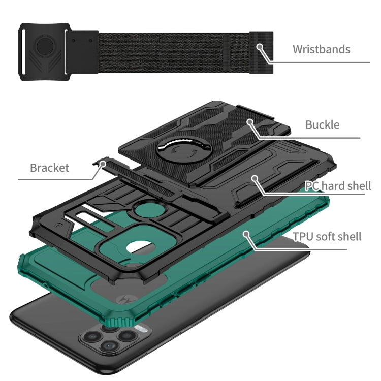 For Motorola Moto G Stylus 5G Armor Wristband Phone Case