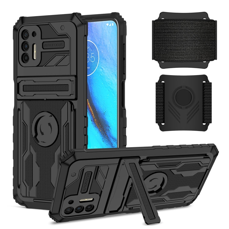 For Motorola Moto G Stylus 2021 Armor Wristband Phone Case