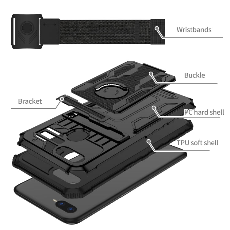 For OPPO A7 / A5s Armor Wristband Phone Case