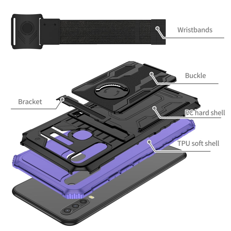 For vivo Y17 Armor Wristband Phone Case