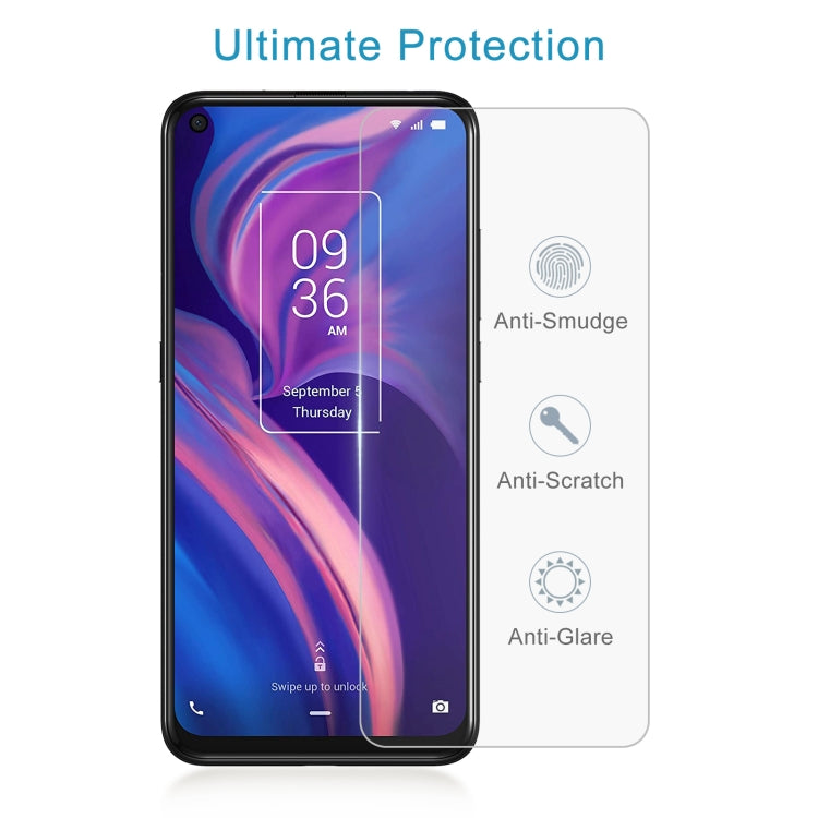 50 PCS 0.26mm 9H 2.5D Tempered Glass Film For TCL Plex