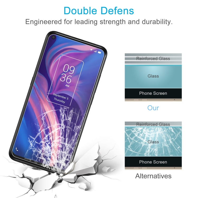 50 PCS 0.26mm 9H 2.5D Tempered Glass Film For TCL Plex