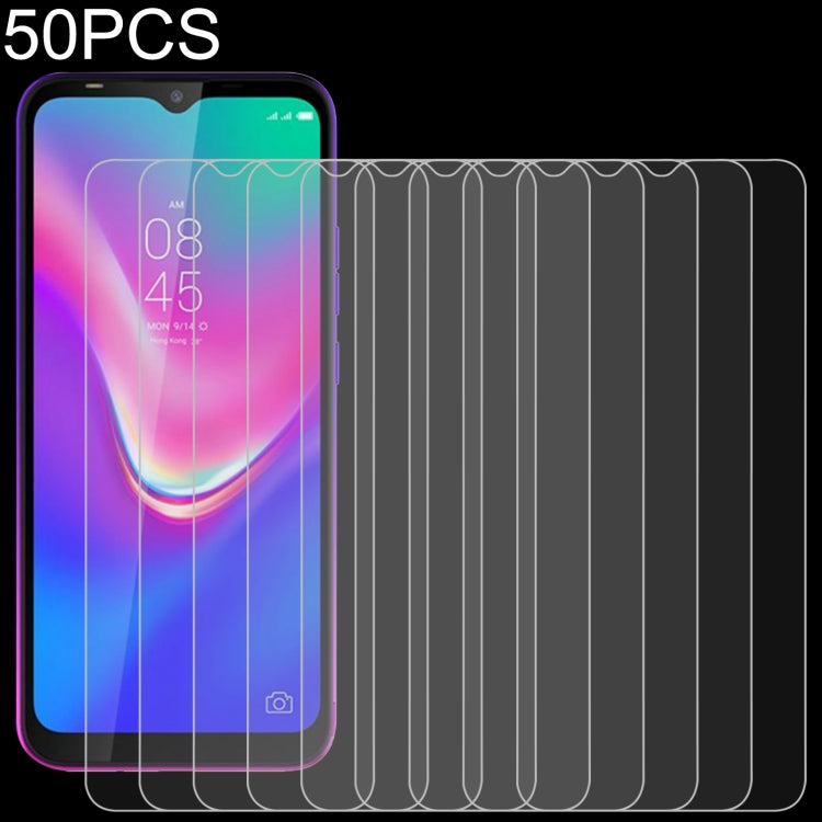 50 PCS 0.26mm 9H 2.5D Tempered Glass Film For Tecno Pop 3 Plus