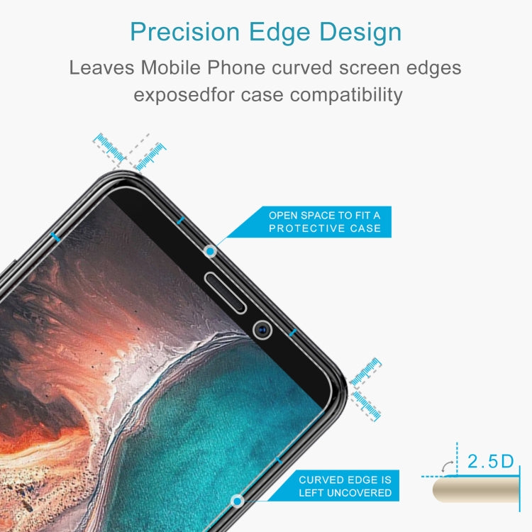 50 PCS 0.26mm 9H 2.5D Tempered Glass Film For Ulefone P6000 Plus