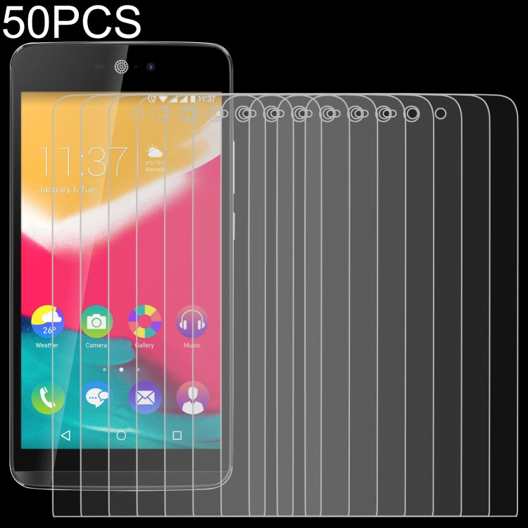 50 PCS 0.26mm 9H 2.5D Tempered Glass Film For Wiko Rainbow Jam 4G