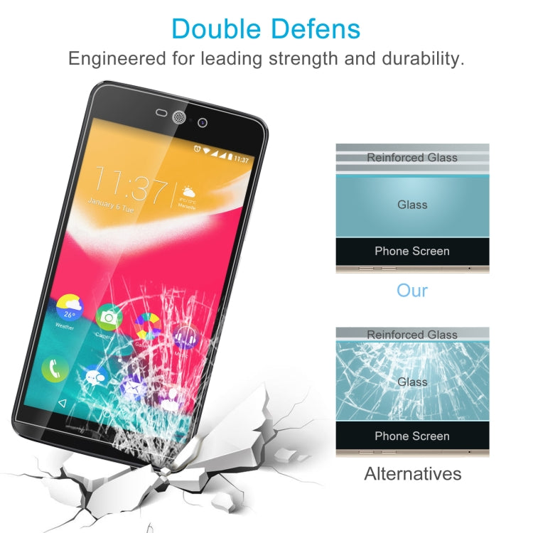 50 PCS 0.26mm 9H 2.5D Tempered Glass Film For Wiko Rainbow Jam 4G