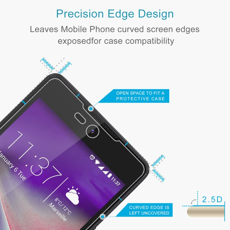 50 PCS 0.26mm 9H 2.5D Tempered Glass Film For Wiko Rainbow Lite