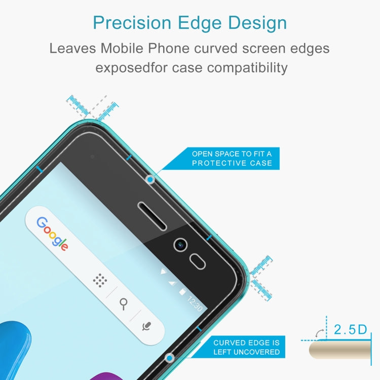 50 PCS 0.26mm 9H 2.5D Tempered Glass Film For Wiko Sunny3