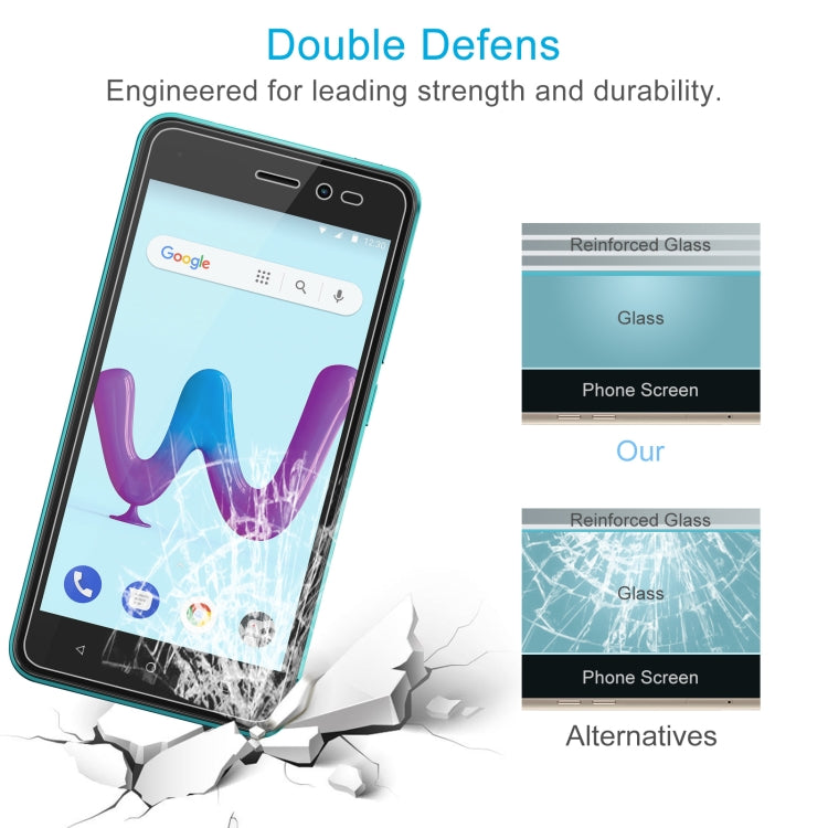 50 PCS 0.26mm 9H 2.5D Tempered Glass Film For Wiko Sunny3