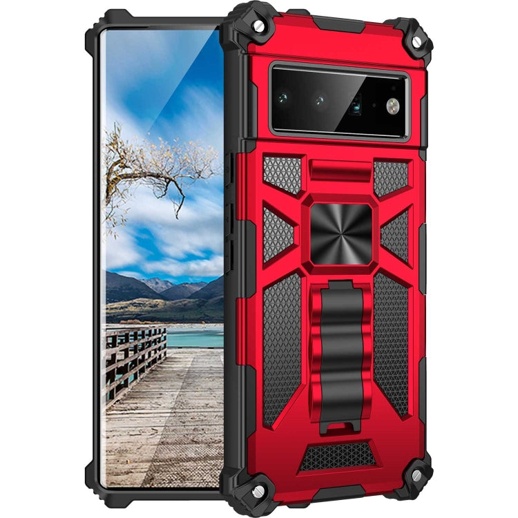 For Google Pixel 6 Pro Armor Shockproof TPU + PC Magnetic Phone Case with Holder