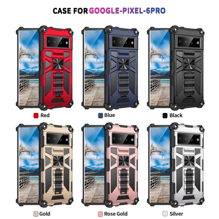 For Google Pixel 6 Pro Armor Shockproof TPU + PC Magnetic Phone Case with Holder