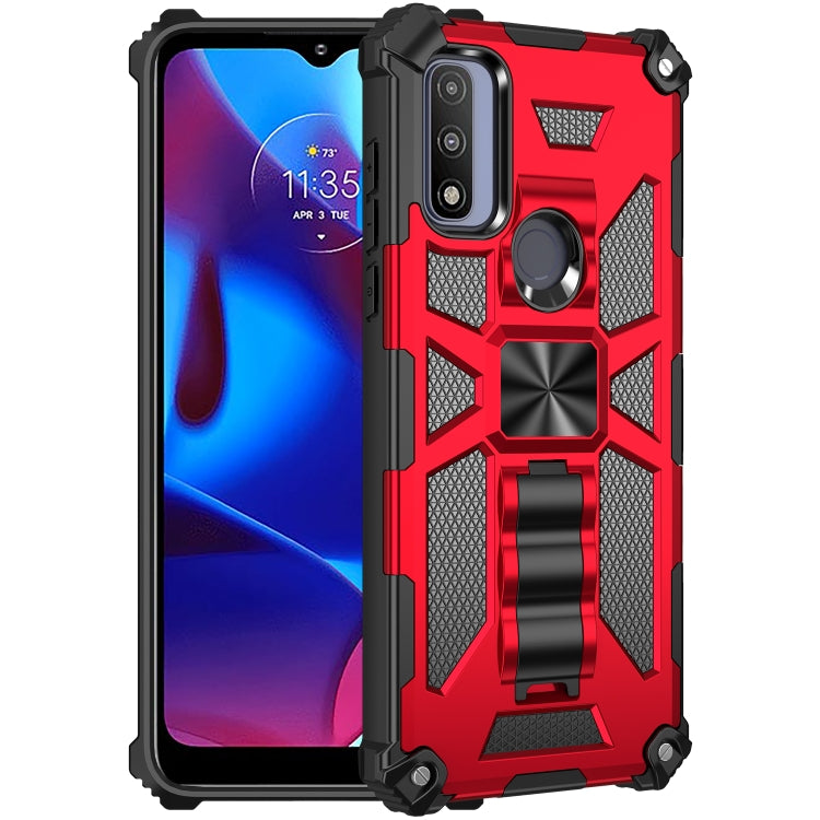 For Motorola G Pure Armor Shockproof TPU + PC Magnetic Phone Case with Holder