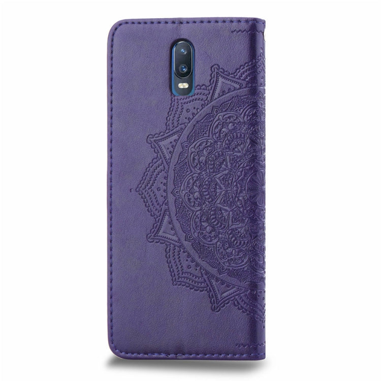 For OPPO  R17 Embossed Mandala Pattern PC + TPU Horizontal Flip Leather Case with Holder & Card Slots