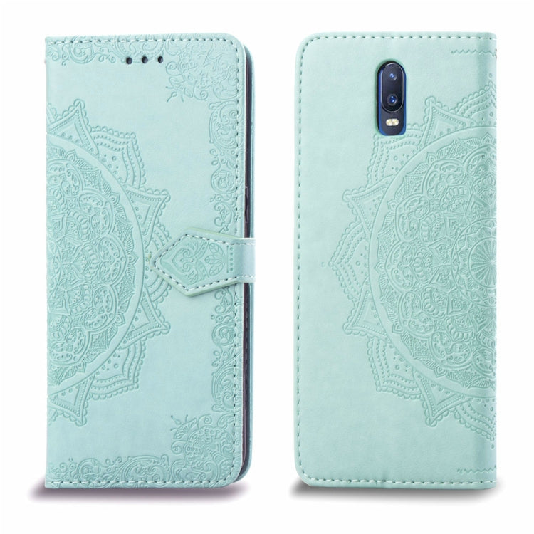 For OPPO  R17 Embossed Mandala Pattern PC + TPU Horizontal Flip Leather Case with Holder & Card Slots