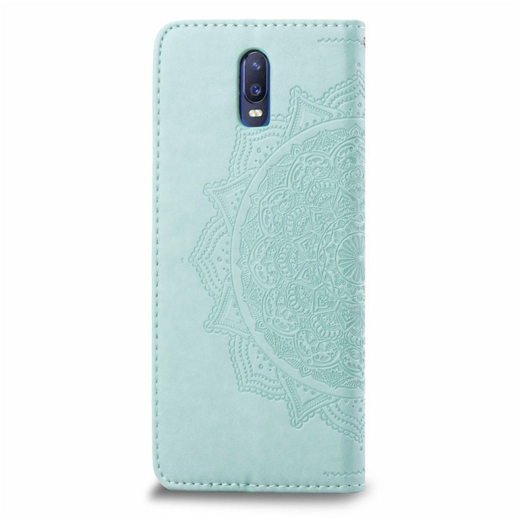 For OPPO  R17 Embossed Mandala Pattern PC + TPU Horizontal Flip Leather Case with Holder & Card Slots